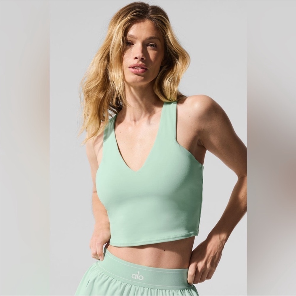 ALO Yoga Airbrush Real Bra Tank XS Spearmint NWT